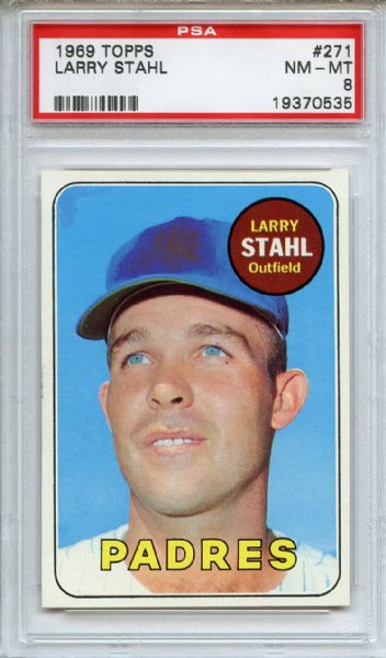 1969 Topps 271 Larry Stahl PSA NM-MT 8