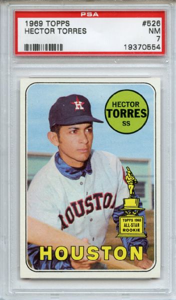 1969 Topps 526 Hector Torres PSA NM 7