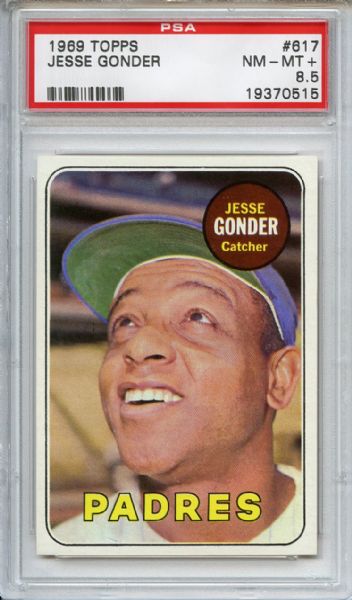1969 Topps 617 Jesse Gonder PSA NM-MT+ 8.5