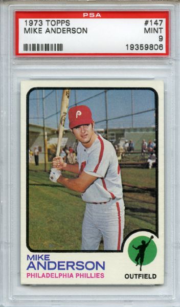 1973 Topps 147 Mike Anderson PSA MINT 9