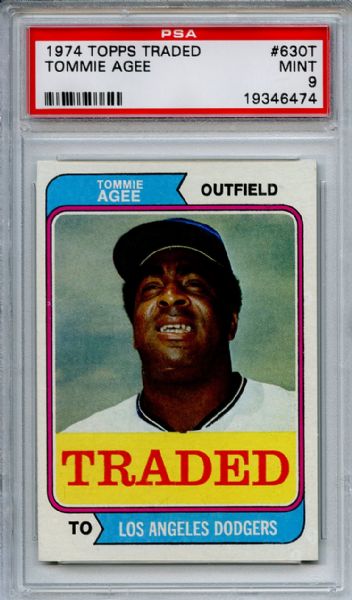 1974 Topps Traded 630T Tommie Agee PSA MINT 9