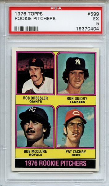 1976 Topps 599 Ron Guidry Rookie PSA EX 5