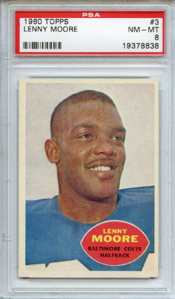 1960 Topps 3 Lenny Moore PSA NM-MT 8