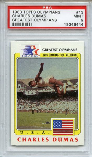 1983 Topps Olympians 13 Charles Dumas PSA MINT 9