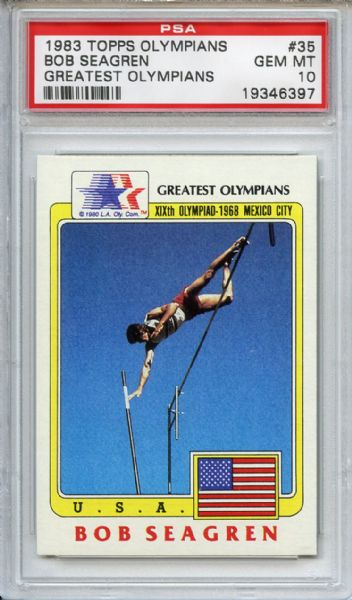 1983 Topps Olympians 35 Bob Seagren PSA GEM MT 10