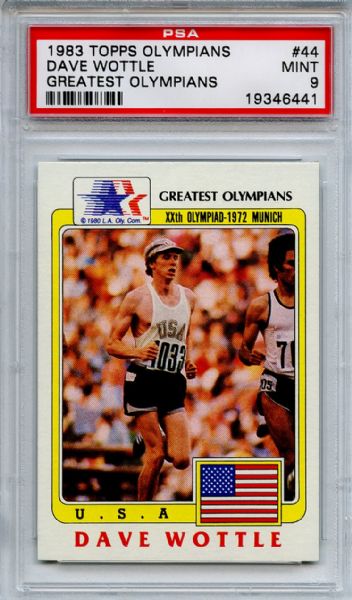 1983 Topps Olympians 44 Dave Wottle PSA MINT 9