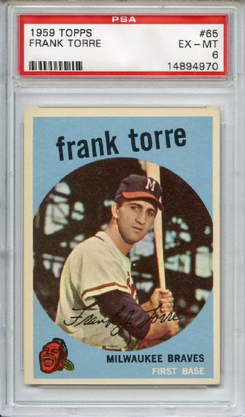 (25) 1959 Topps Baseball Card Lot All PSA Graded