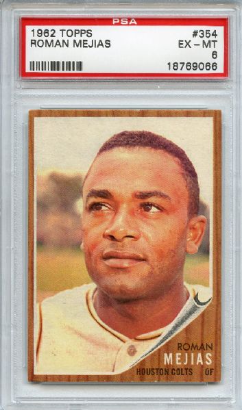 (6) 1962 Topps Baseball Card Lot All PSA Graded