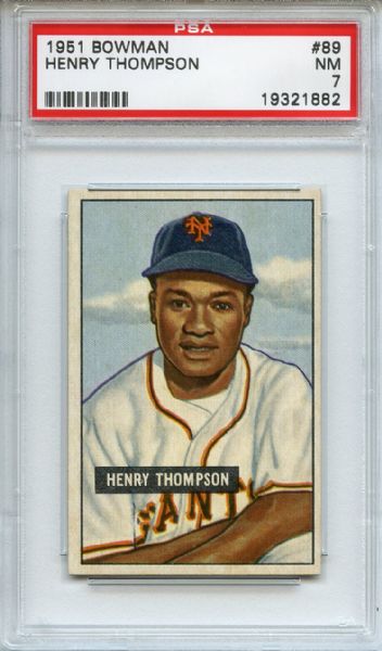 1951 Bowman 89 Henry Thompson PSA NM 7