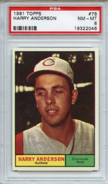 1961 Topps 76 Harry Anderson PSA NM-MT 8