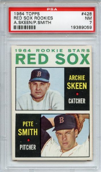 1964 Topps 428 Boston Red Sox Rookies PSA NM 7
