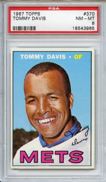 1967 Topps 370 Tommy Davis PSA NM-MT 8
