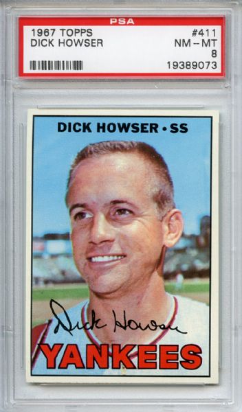 1967 Topps 411 Dick Howser PSA NM-MT 8