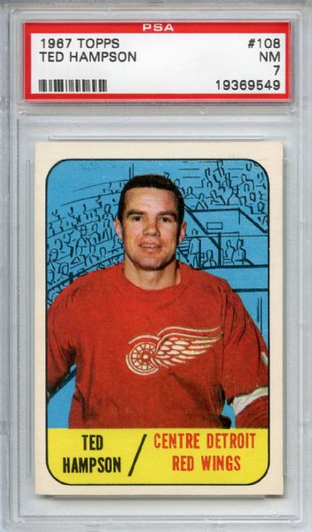 1967 Topps 108 Ted Hampson PSA NM 7