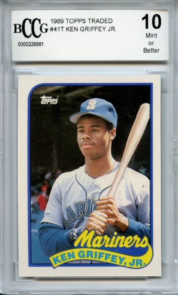 1989 Topps Traded 41T Ken Griffey Jr Rookie BCCG 10 Mint or Better