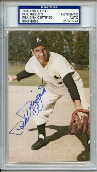Phil Rizzuto Signed Trading Card PSA/DNA