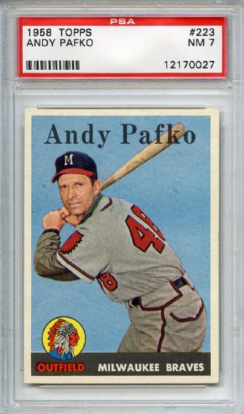 1958 Topps 223 Andy Pafko PSA NM 7