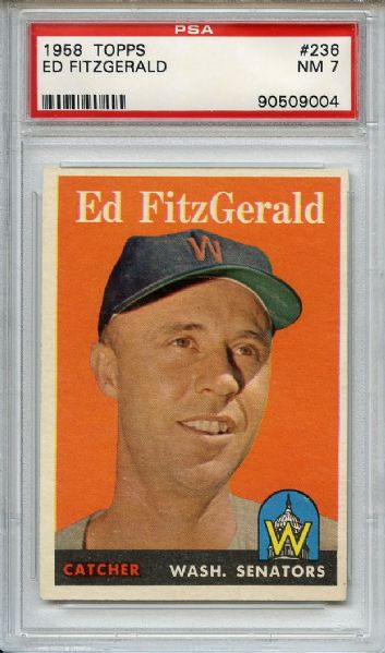 1958 Topps 236 Ed Fitzgerald PSA NM 7