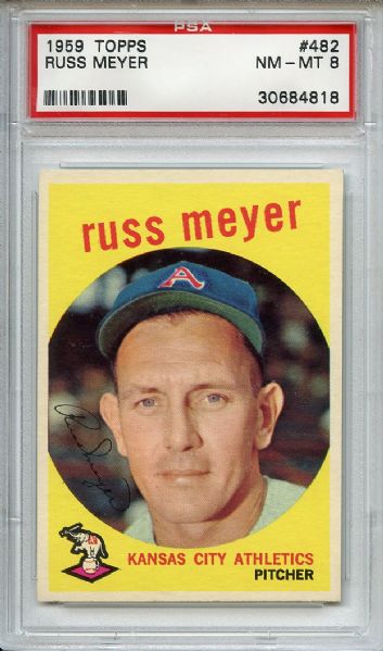 1959 Topps 482 Russ Meyer PSA NM-MT 8