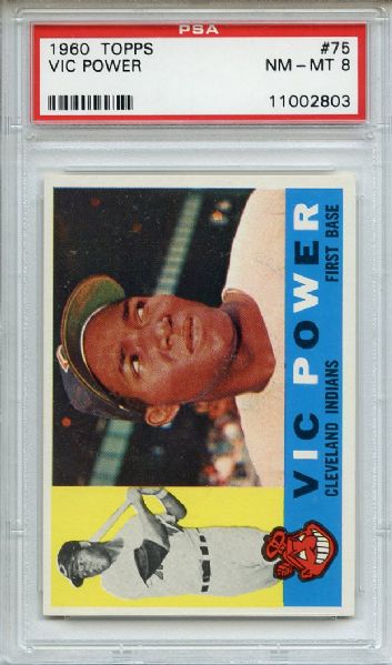 1960 Topps 75 Vic Power PSA NM-MT 8