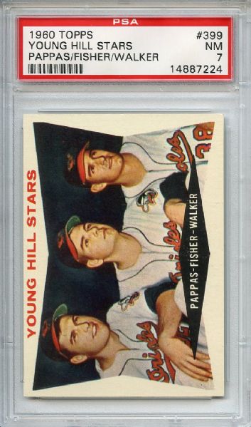 1960 Topps 399 Young Hill Stars PSA NM 7