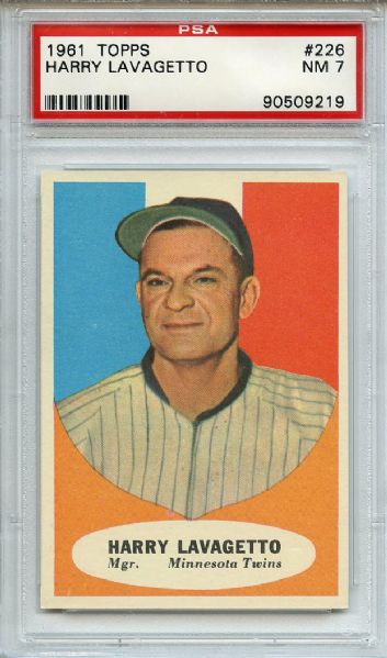 1961 Topps 226 Harry Lavagetto PSA NM 7