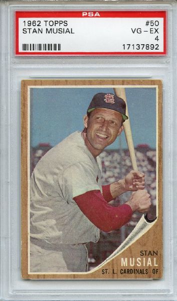 1962 Topps 50 Stan Musial PSA VG-EX 4