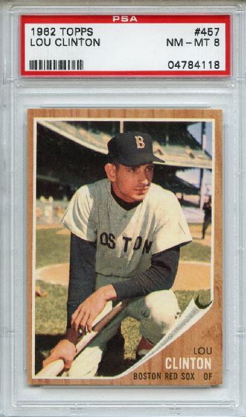 1962 Topps 457 Lou Clinton PSA NM-MT 8