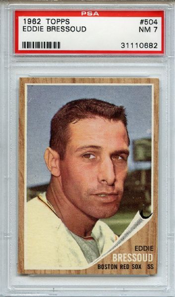 1962 Topps 504 Eddie Bressoud PSA NM 7