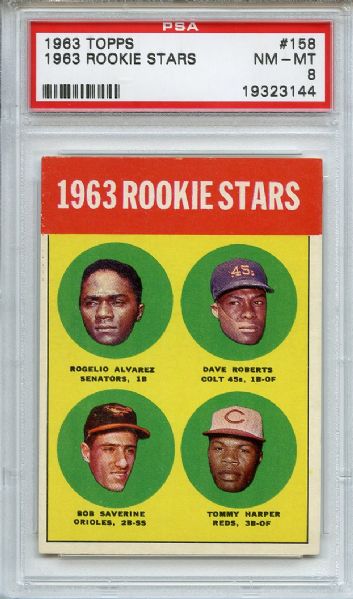 1963 Topps 158 Rookie Stars PSA NM-MT 8