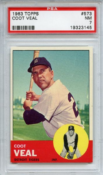 1963 Topps 573 Coot Veal PSA NM 7