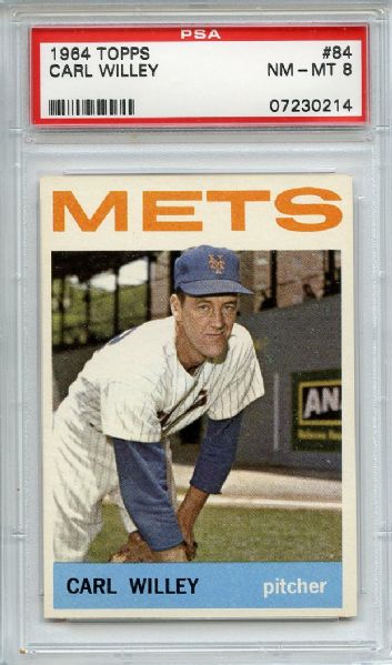 1964 Topps 84 Carl Willey PSA NM-MT 8