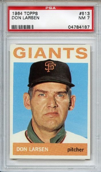 1964 Topps 513 Don Larsen PSA NM 7