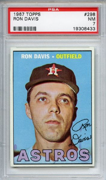 1967 Topps 298 Ron Davis PSA NM 7