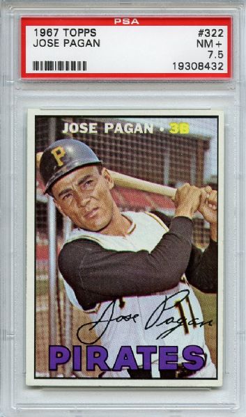 1967 Topps 322 Jose Pagan PSA NM+ 7.5