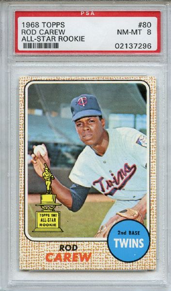 1968 Topps 80 Rod Carew PSA NM-MT 8