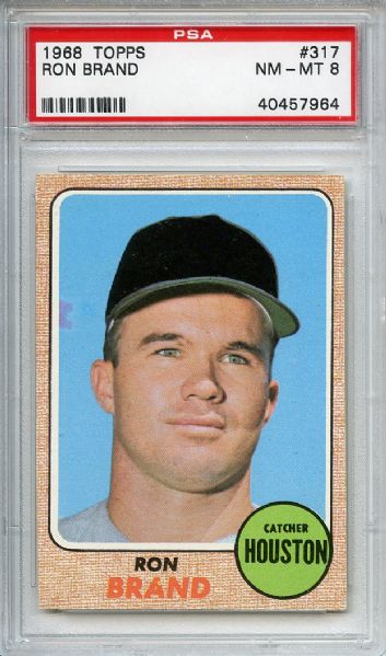 1968 Topps 317 Ron Brand PSA NM-MT 8