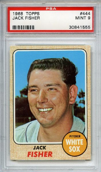 1968 Topps 444 Jack Fisher PSA MINT 9