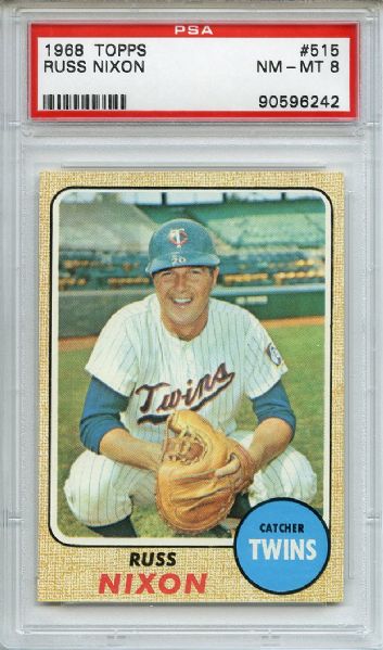 1968 Topps 515 Russ Nixon PSA NM-MT 8