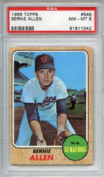 1968 Topps 548 Bernie Allen PSA NM-MT 8