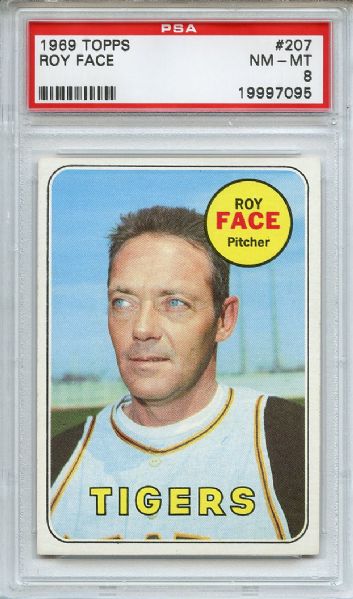 1969 Topps 207 Roy Face PSA NM-MT 8