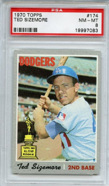 1970 Topps 174 Ted Sizemore PSA NM-MT 8