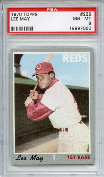1970 Topps 225 Lee May PSA NM-MT 8