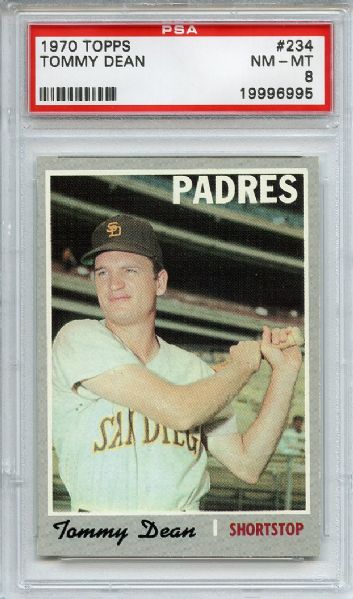 1970 Topps 234 Tommy Dean PSA NM-MT 8