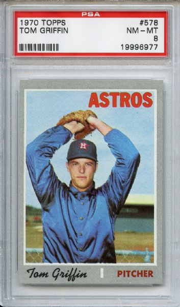 1970 Topps 578 Tom Griffin PSA NM-MT 8