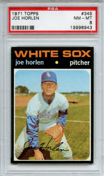 1971 Topps 345 Joe Horlen PSA NM-MT 8