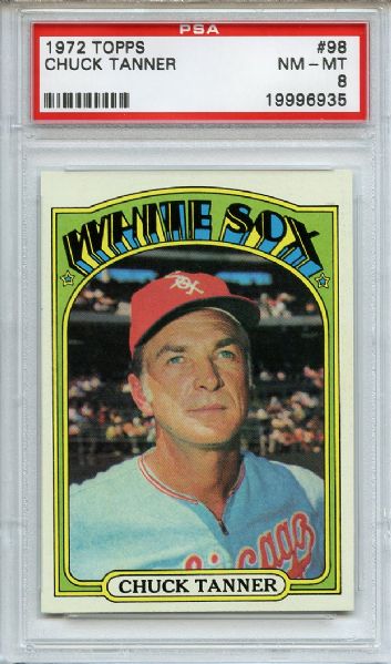 1972 Topps 98 Chuck Tanner PSA NM-MT 8