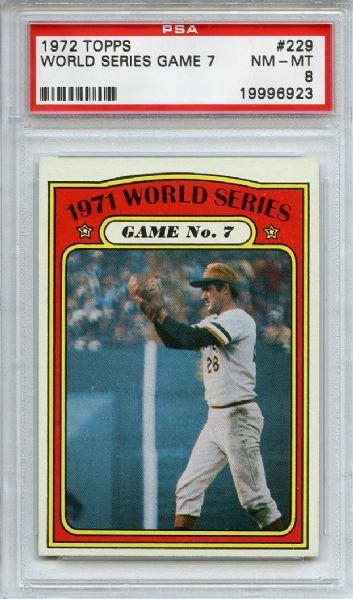 1972 Topps 229 World Series Game 7 PSA NM-MT 8