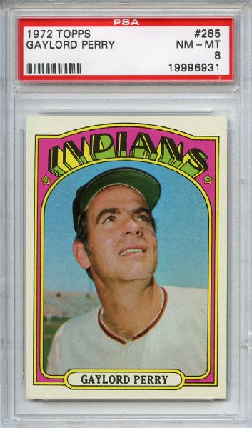 1972 Topps 285 Gaylord Perry PSA NM-MT 8