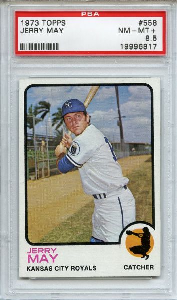 1973 Topps 558 Jerry May PSA NM-MT+ 8.5